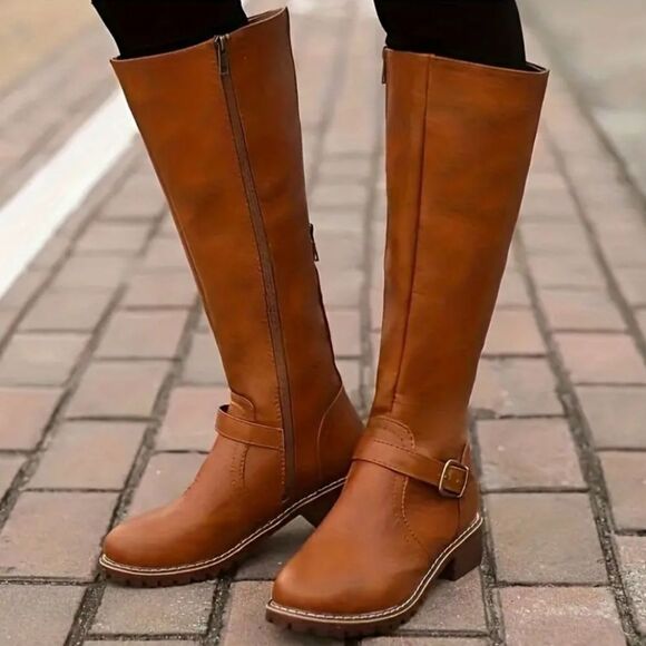 Western knee high riding boots sz 7 - Picture 2 of 16